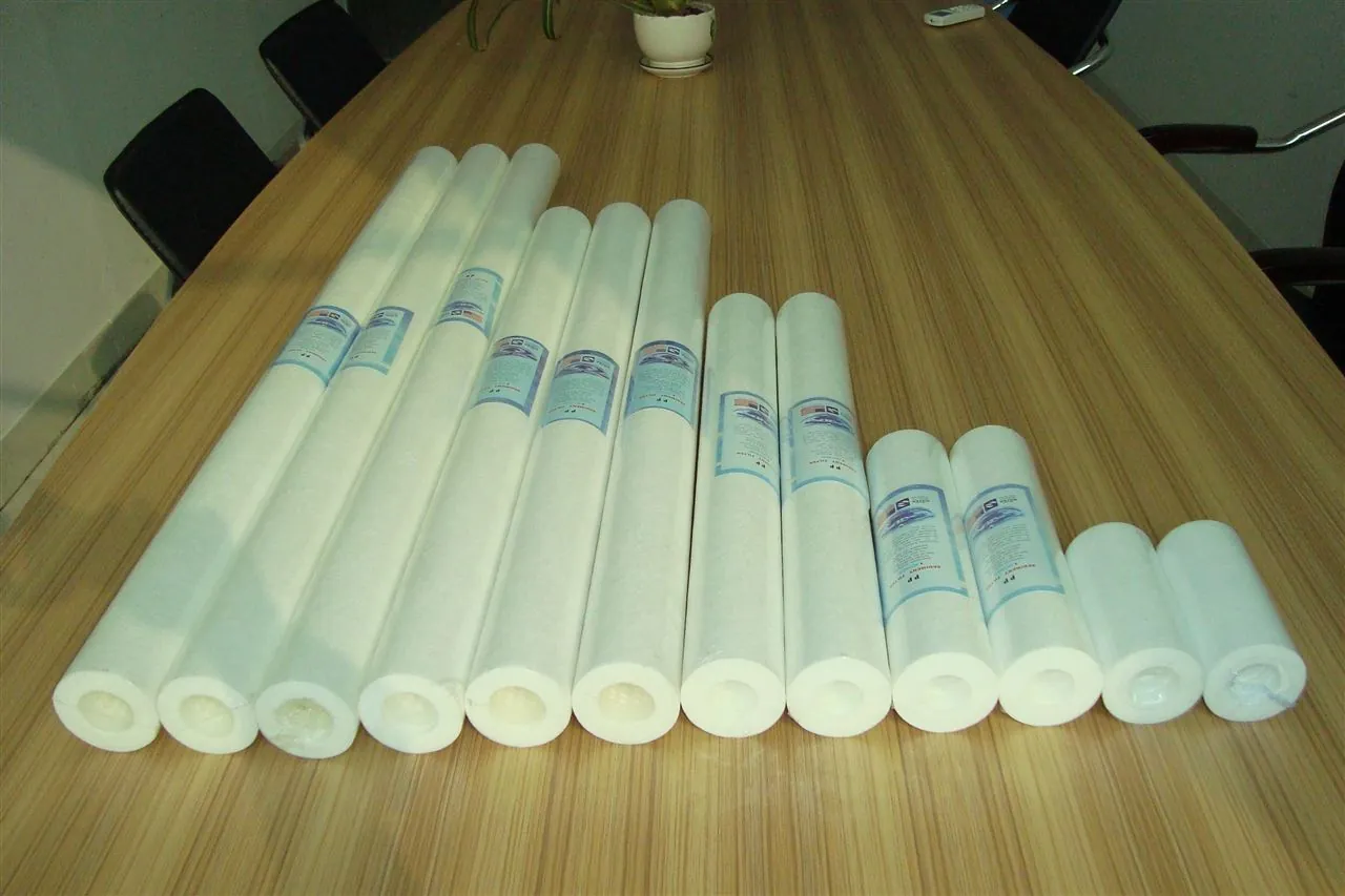 High-flow filter cartridge cutaway showing pleated media configuration